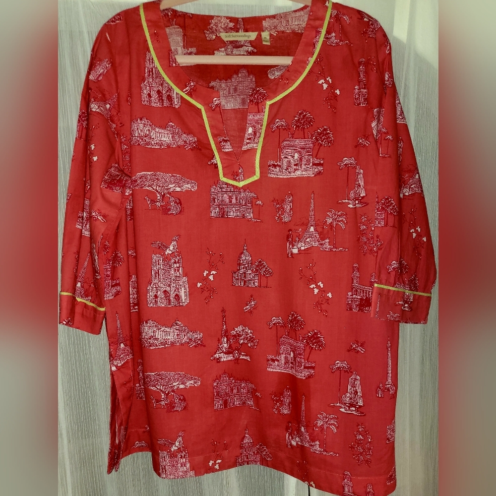 Soft Surroundings Parisian Paradise Tunic - XL